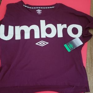 Maroon size M crop Umbro top